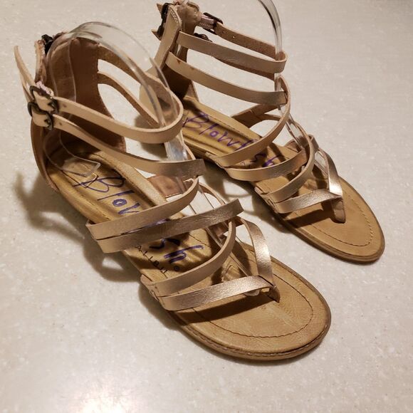 Blowfish Bungalow GP Rose Gold Girl's Gladiator Sandals - Size 7 - Picture 1 of 6